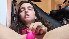 Amateur double toy masturbation