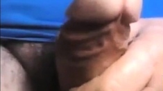 Daddy Shows Off His Thick Uncut Cock On Webcam