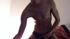 Skinny Blonde Danish Twink Edging and Cumming on Cam