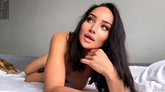 Busty brunette solo masturbation