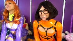 Redhead And Brunette Lesbians Get Down