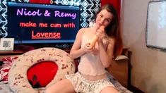 Awesome Amateur teen blonde toying pussy