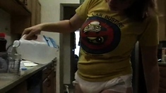 Close up fuck girl in big cock