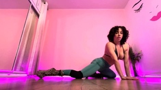 Amateur striptease and Solo masturbation
