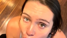 Pov homemade amateur facial cumshot and blowjob
