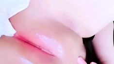Pussy toying busty high heeled stunner solo pov masturbation
