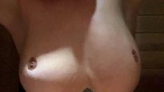 Babe With Big Boobs Masturbates