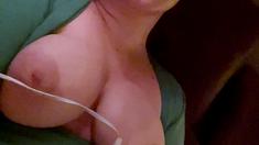 Big boobs milf masturbates with her dildo