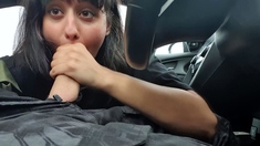 Amateur hands free close up blowjob