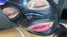 two women fetish latex asslicking and anal mff