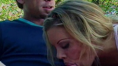Blonde Blowjob Outdoor