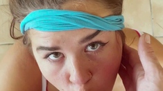 Sexy Teen Brunette Chick Handjobs POV