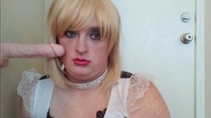 Sissy Plays with Sex Toy