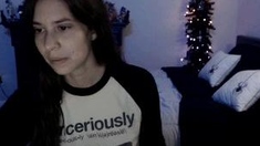 Lovely Amateur teen brunette masturbating outdoor