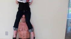 Blond ripping her hose foot fetish and anal sex