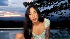 Shemale Tranny Solo Masturbation Scene