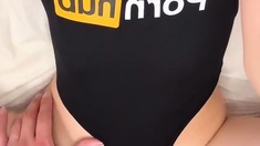 Wearing a costume given to me by Pornhub and having sex
