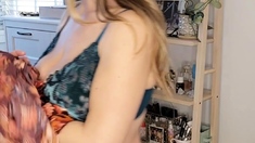 Great Big Boobs On Masturbating Redhead