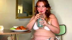 Violet Lovely Amateur Redhead Woman Toying
