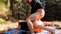 Outdoor BDSM: Tattooed Amateur with Big Ass in Hardcore POV