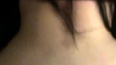 Hot Brunette Amateur Takes Ass Cumshot