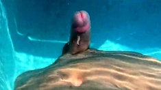 Hands Free Cumshot Swimming Pool