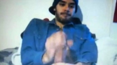 young huge dick latin shoots a hot cum load