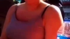 Big tits on busty saucy lady